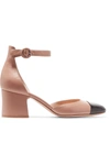 GIANVITO ROSSI 60 TWO-TONE LEATHER MARY JANE PUMPS