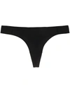 Eres Jamais Cutout Stretch-cotton Jersey Thong In Noir