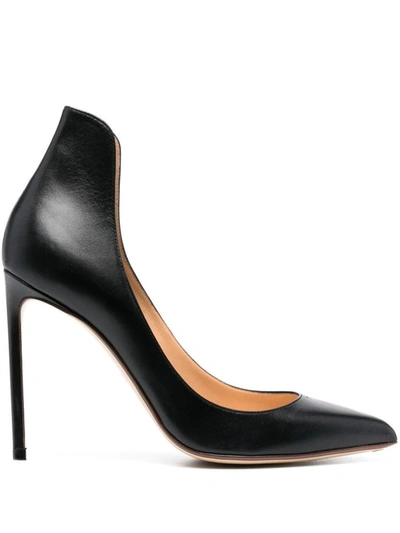 Francesco Russo High-heel Pointed-toe Pumps In Black