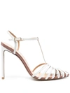 Francesco Russo 115mm Strappy Pointed-toe Sandals In White