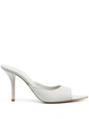 Gia Borghini Giaborghini Perni 04 Pointy Open Toe Mule In Stone Gray