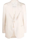 Giuliva Heritage Notched-lapels Single-breasted Blazer In Ivory