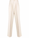 Giuliva Heritage Silk Tailored Trousers In Ivory