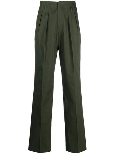 Giuliva Heritage High-waisted Tailored Trousers In Bottle Green