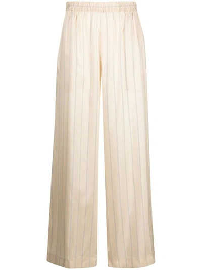 LE KASHA Trevise cable-knit organic cashmere wide-leg pants