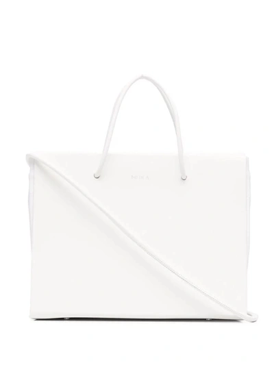 Medea Square Tote Bag In Star White