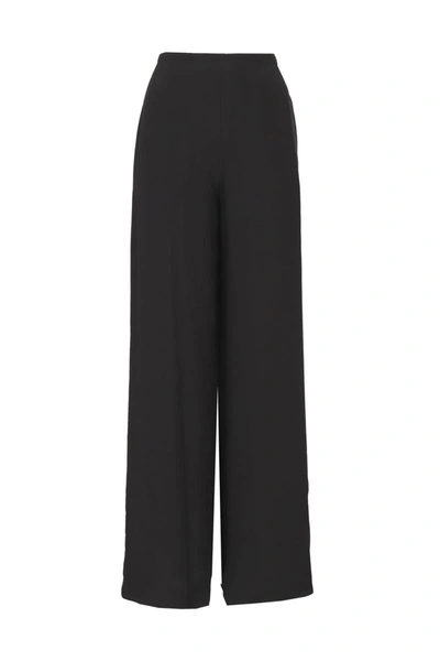 Theory Loose Viscose Trousers In Black