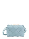 Bottega Veneta Small Intrecciato Napa Camera Crossbody Bag In Teal