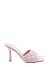 Bottega Veneta Padded High Heel Mules In Pink