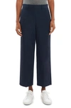 Theory Utilitarian High-waist Straight Trousers In Nocturne Navy