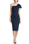 SACHIN & BABI SANDRA ONE-SHOULDER COCKTAIL SHEATH DRESS