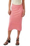 Free People Golden Hour Midi Sweater Skirt In Camelia Combo