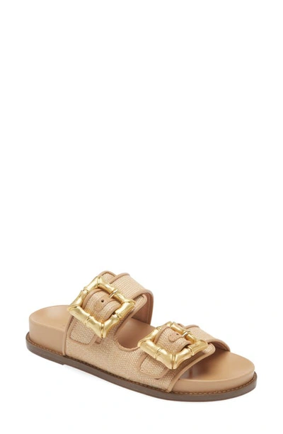Schutz Enola Slide Sandal In Light Wood