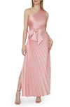 Milly Women's Estelle Satin One-shoulder Gown In Rose Gold