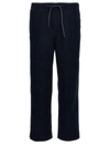 Apc A.p.c. Straight Leg Drawstring Track Pants In Blue