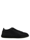 Hogan Black Leather Sneakers In Black