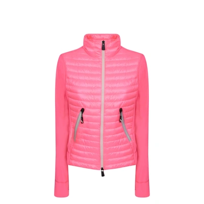 Moncler Padded Cardigan In Pink