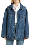 Nili Lotan Adam Oversized Denim Jacket In Simon Wash