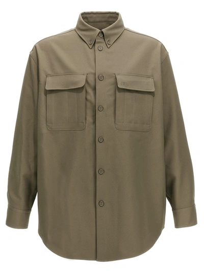 Off-white Overshirt 'off Emb' In Beige