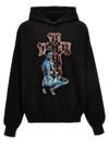 Misbhv Sequin Print Hoodie Sweatshirt Black In Black