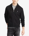 Polo Ralph Lauren Double-knitted Full-zip Hoodie With Signature Embroidery In Polo Black