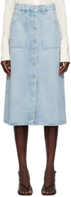 CITIZENS OF HUMANITY BLUE ANOUK DENIM MIDI SKIRT