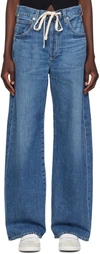 Citizens Of Humanity Brynn Drawstring Rigid Low-rise Wide-leg Jeans In Atlantis (md Indigo)