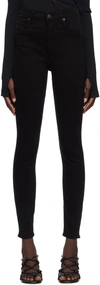 Citizen Of Humanity Black Chrissy Jeans In Plush Black