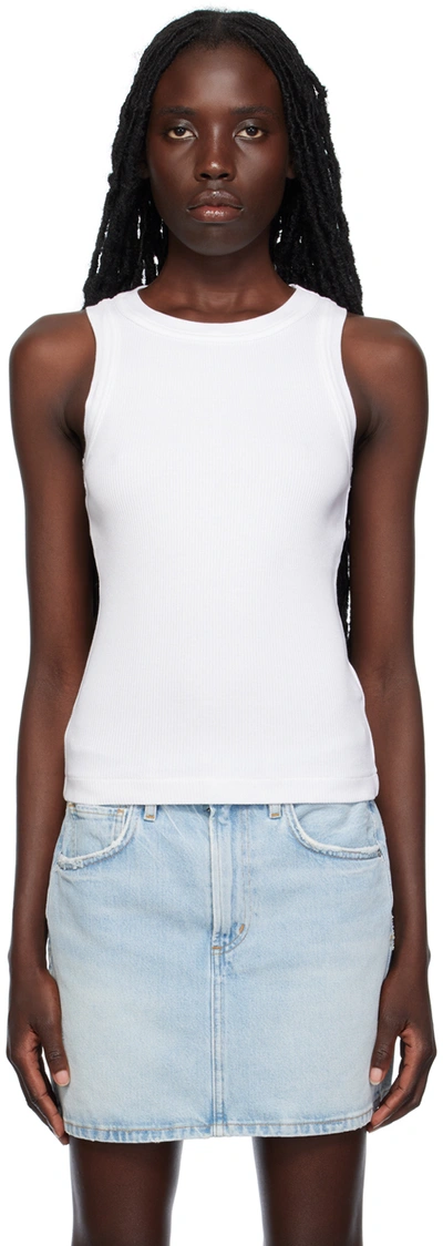 Citizens Of Humanity Isabel Ribbed Jersey Tank Top In White