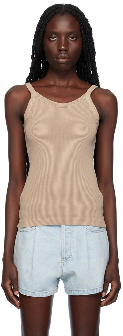 Citizens Of Humanity Beige Katia Tank Top In Sandatlas (md Brown)