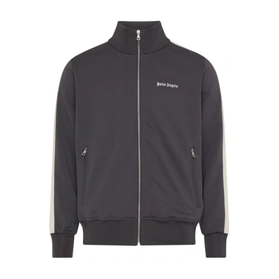 Palm Angels Classic Track Jacket In Dark_grey_white