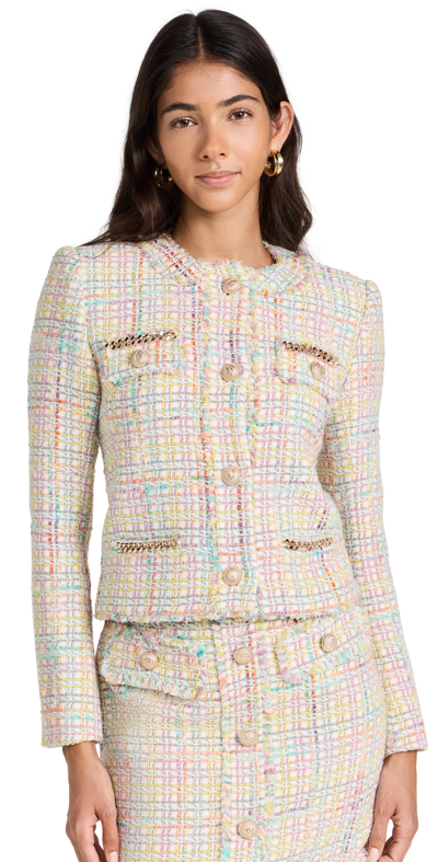 Generation Love Women's Kristen Chain Tweed Blazer In Rainbow