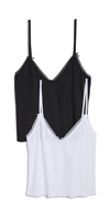 COUCOU THE CAMI 2 PACK WHITE/BLACK