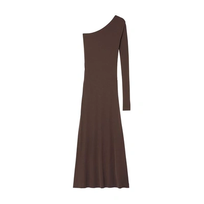 Bite Studios Point Longsleeve Dress In Brown