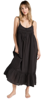 The Great The Eyelet Ruffle Tank Night Dress In Black