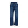 Off-white High-waist Straight-leg Jeans In Medium_blue
