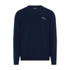 Apc A.p.c. Crew Neck Cotton Sweater In Ne_bleu_clair