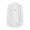 Valentino Rockstud-detail Cotton Shirt In Bianco_ottico