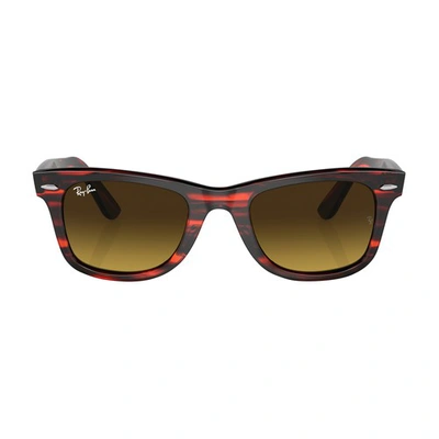 Ray Ban Original Wayfarer Square-frame Sunglasses In Striped_red_brown_gradient