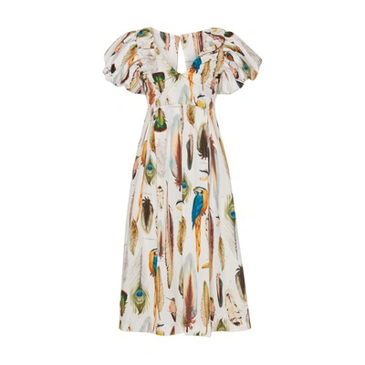 Agua By Agua Bendita Chontaduro Pluma Midi Dress In Multicolor