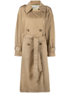 ACNE STUDIOS NEUTRAL DOUBLE BREASTED TRENCH COAT,A9052920152729