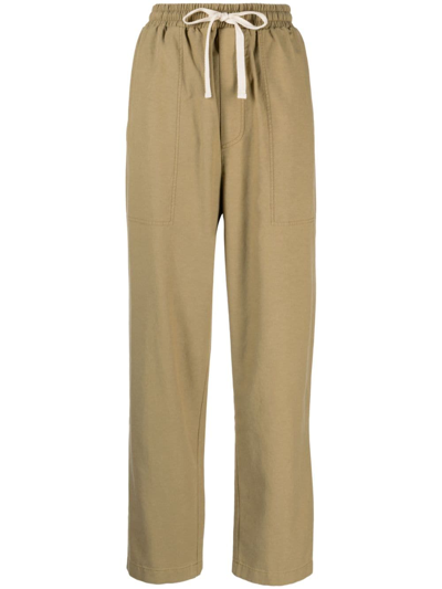 Studio Tomboy Drawstring-waistband Cotton Trousers In Brown