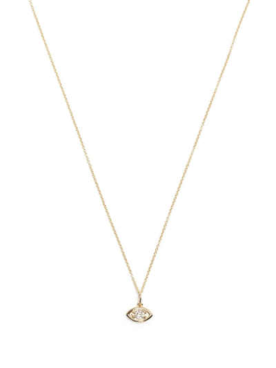 SYDNEY EVAN 14KT YELLOW GOLD MARQUISE EYE DIAMOND NECKLACE