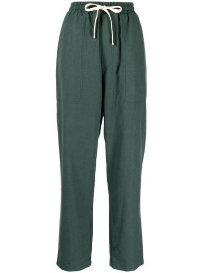 Studio Tomboy Drawstring-waistband Cotton Trousers In Green