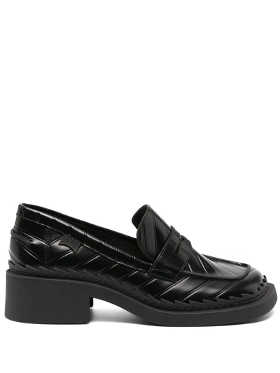 Camper Taylor 45mm Leather Loafers In Black