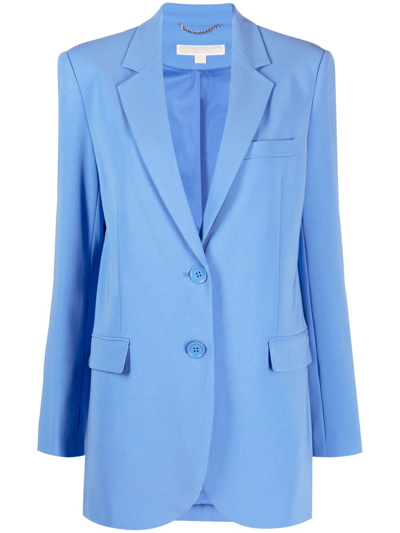 Michael Michael Kors Notched-lapels Single-breasted Blazer In Blue