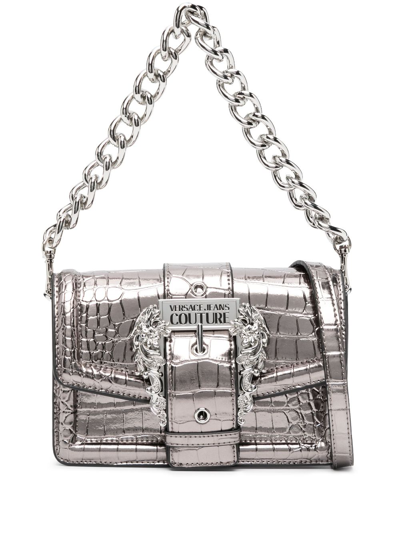 VERSACE JEANS COUTURE BAROQUE BUCKLE CROSSBODY BAG