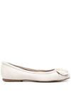 SEE BY CHLOÉ CHANY LEATHER BALLERINA SHOES