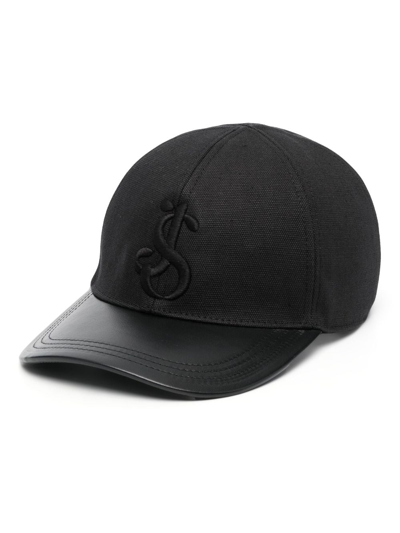 Jil Sander Logo-embroidered Baseball Cap In Black