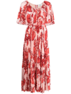 ETRO FLORAL-PRINT PLEATED DRESS